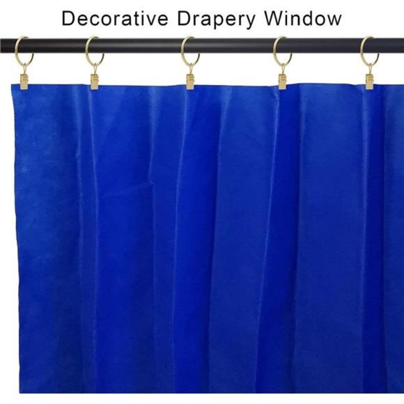 40 Pack Curtain Rings with Clips, Drapery Clips Rings, Hangers Drapes 1.26 Inch - Picture 4 of 6